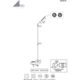 Lampa podłogowa LED Trio | Minimalistyczny design, ściemniacz