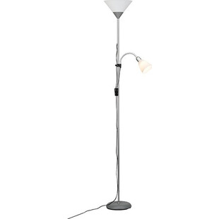Lampa podłogowa szklana antyczna Spari Led Srebrna/Biała marki Brilliant