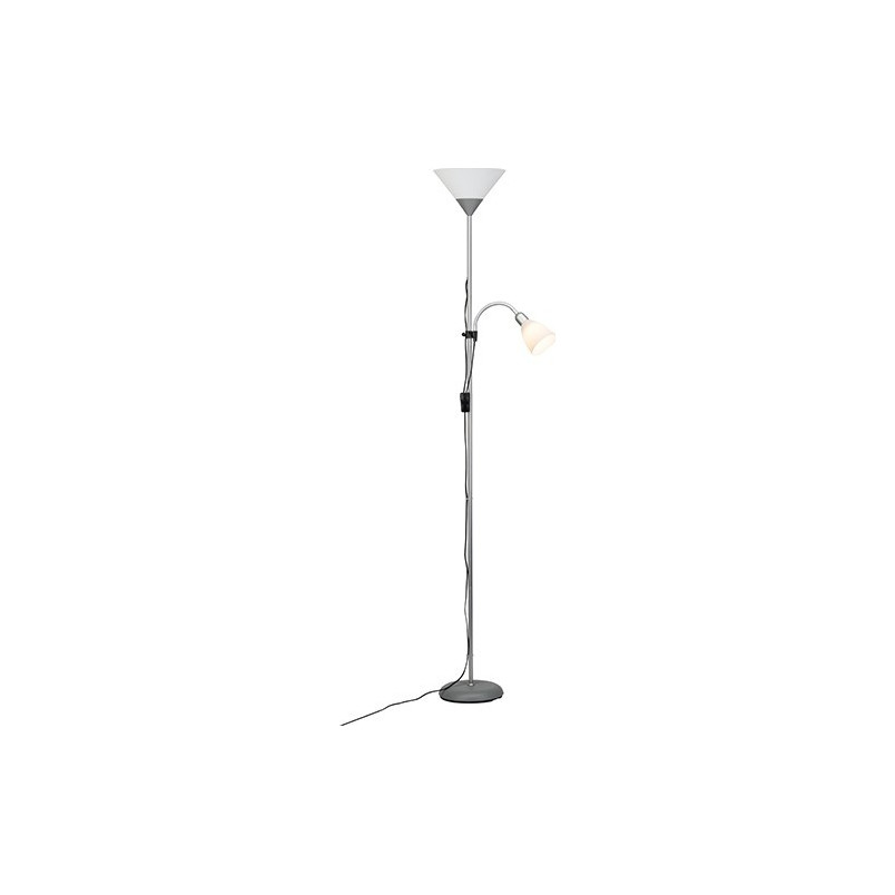 Lampa podłogowa szklana Spari LED - Srebrny/Biały | Brilliant
