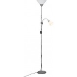 Lampa podłogowa szklana Spari LED - Srebrny/Biały | Brilliant
