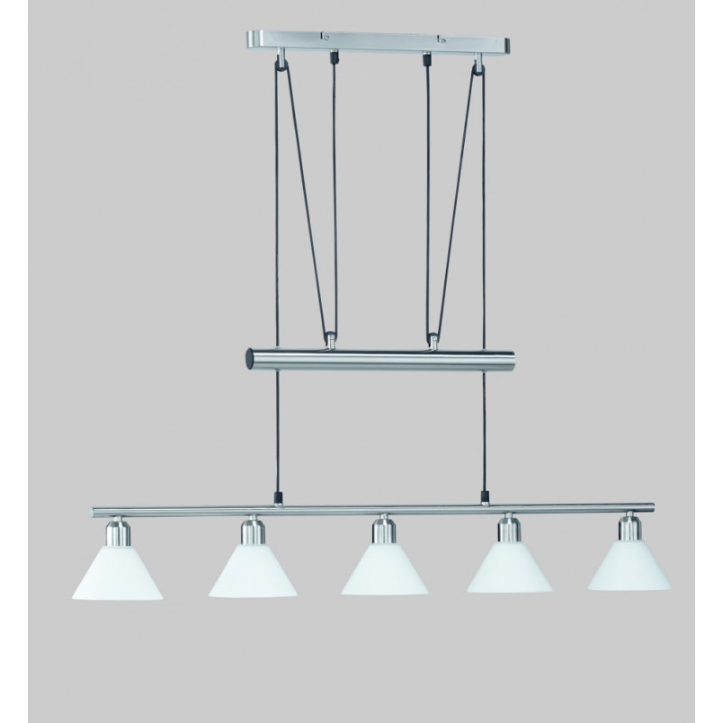 Lampa wisząca Stamina V - Biały klosz szklany | Trio