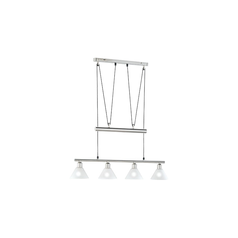 Lampa wisząca Stamina IV 80cm - Trio | Biały, Szkło