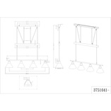 Lampa wisząca Stamina IV 80cm - Trio | Biały, Szkło