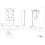 Lampa wisząca Stamina III | Trio - Biały, 66cm | Kup online