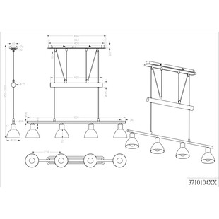 Lampa wisząca Levisto IV - Nowoczesny design | Trio