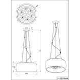 Lampa wisząca Vapore - Glamour, szkło, chrom | Trio