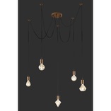 Lampa wisząca miedziana Trio Cord V | Loftowa, E27