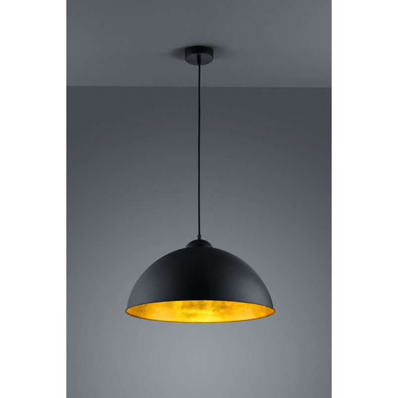 Lampa Wisząca Industrialna Romino | Trio - Czarny Mat