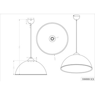 Lampa Wisząca Industrialna Romino | Trio - Czarny Mat