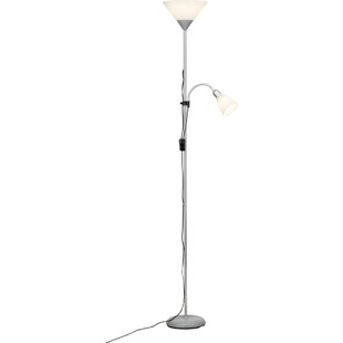 Lampa podłogowa szklana antyczna Spari Led Srebrna/Biała marki Brilliant