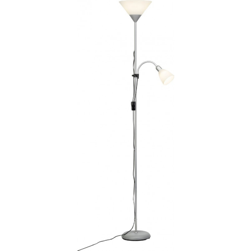 Lampa podłogowa szklana Spari LED - Srebrny/Biały | Brilliant