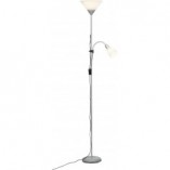 Lampa podłogowa szklana Spari LED - Srebrny/Biały | Brilliant