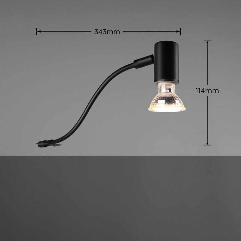 Lampa biurkowa Trio Giada czarna | Nowoczesny design