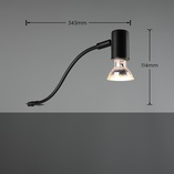 Lampa biurkowa Trio Giada czarna | Nowoczesny design
