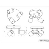 Plafon łazienkowy Angelo III Trio 20cm - Chrom