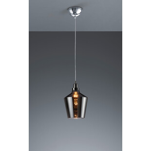 Lampa wisząca szklana Trio Calais 20cm - Retro, dymione szkło
