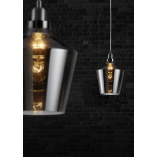 Lampa wisząca szklana Trio Calais 20cm - Retro, dymione szkło