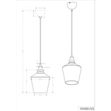 Lampa wisząca szklana Trio Calais 20cm - Retro, dymione szkło