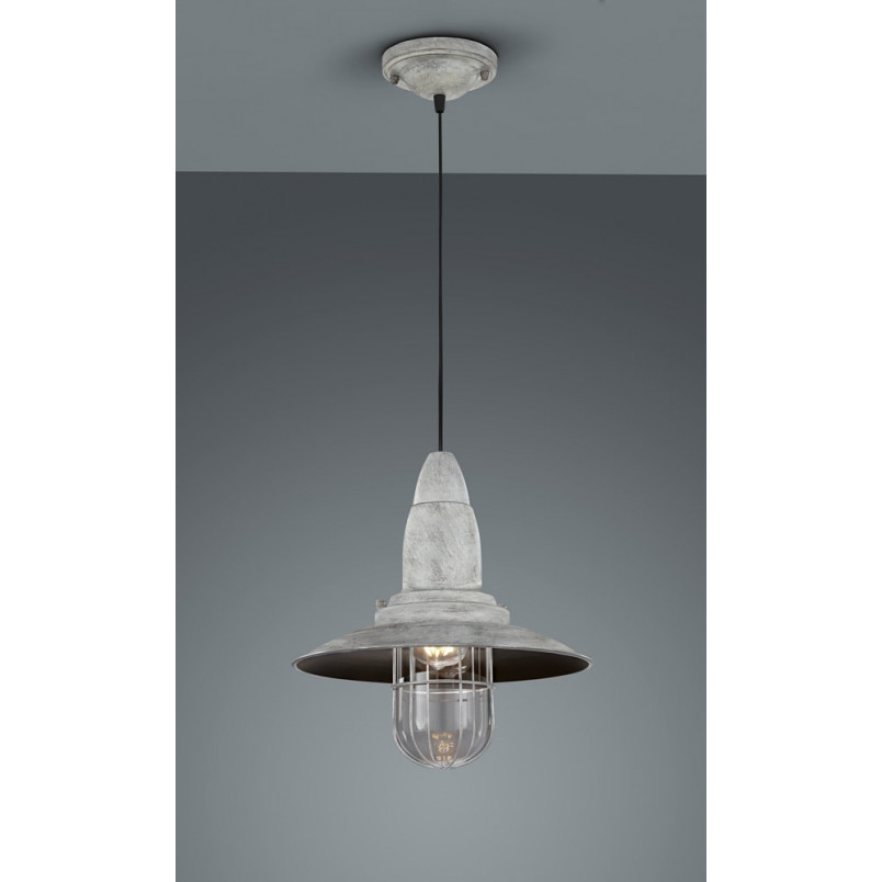Lampa wisząca rustykalna Fisherman | Trio - Szary 32cm