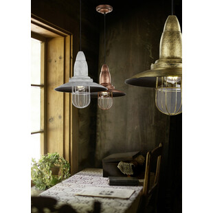 Lampa wisząca rustykalna Fisherman | Trio - Szary 32cm