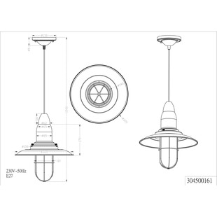 Lampa wisząca rustykalna Fisherman | Trio - Szary 32cm