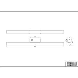 Kinkiet do łazni LED Mattimo | Trio - 80cm, Czarny