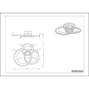 Plafon LED Granada Trio 71cm - Nowoczesne Oświetlenie