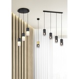 Lampa wisząca Trio Robin: Szkło dymione, mosiądz - Kup teraz!