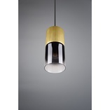 Lampa wisząca Trio Robin: Szkło dymione, mosiądz - Kup teraz!