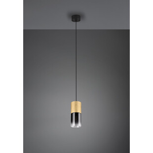 Lampa wisząca Trio Robin: Szkło dymione, mosiądz - Kup teraz!