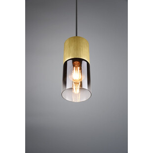 Lampa wisząca Trio Robin: Szkło dymione, mosiądz - Kup teraz!