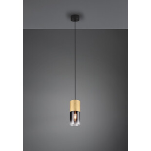 Lampa wisząca Trio Robin: Szkło dymione, mosiądz - Kup teraz!