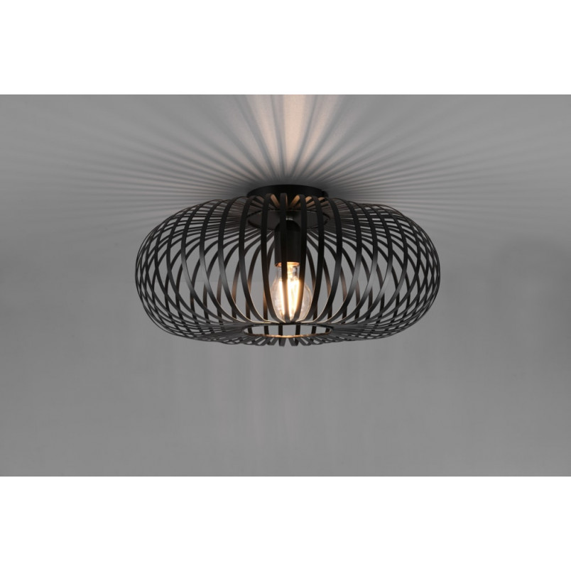 Plafon Loft Johann Trio - Czarny, Druciany, E27 | Sklep Lamp