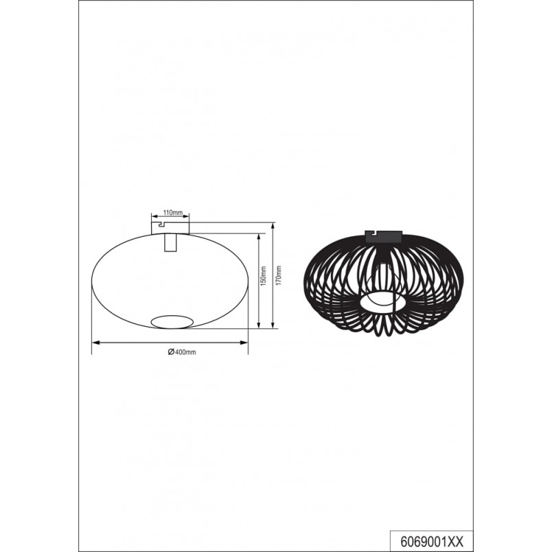 Plafon Loft Johann Trio - Czarny, Druciany, E27 | Sklep Lamp
