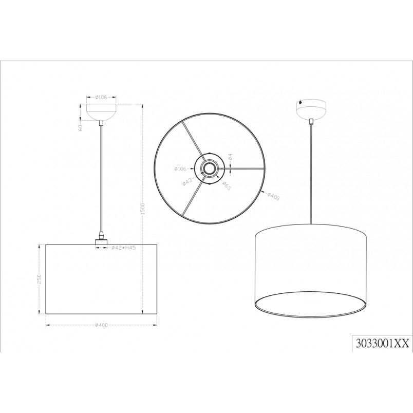 Lampa wisząca czarna Trio - Elegancki design | Kup teraz!