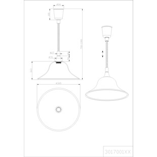 Lampa wisząca Viola - antyczny styl, biały klosz | Trio