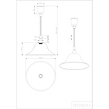 Lampa wisząca Viola - antyczny styl, biały klosz | Trio