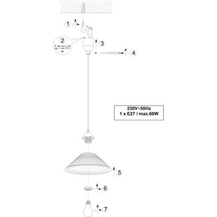 Lampa wisząca Diego biała Trio | Elegancki design