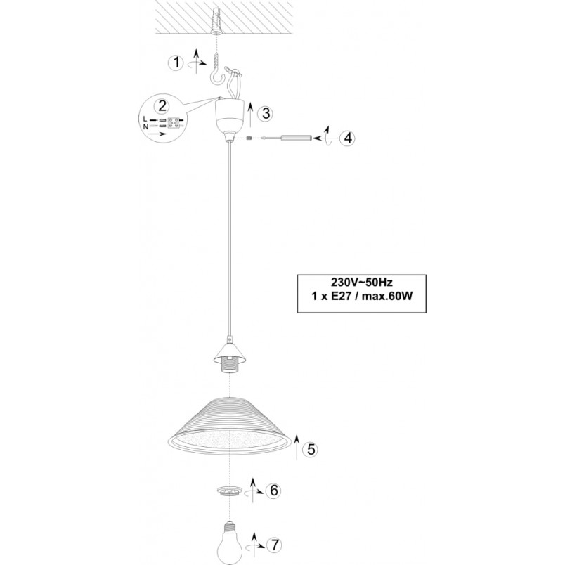 Lampa wisząca Diego biała Trio | Elegancki design