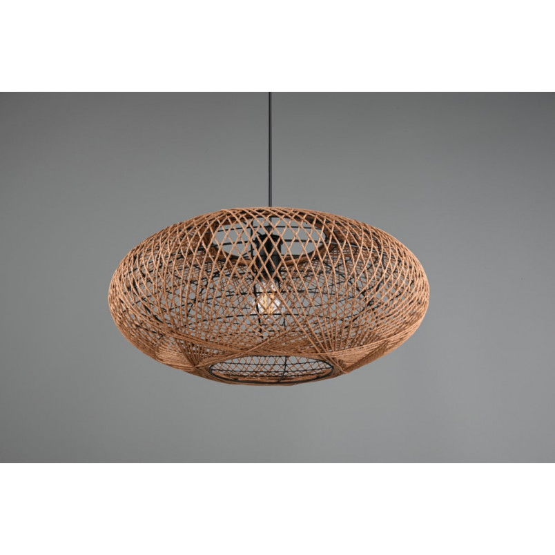Lampa wisząca rattanowa Hedda | Trio - Brązowa, Boho | Kup online