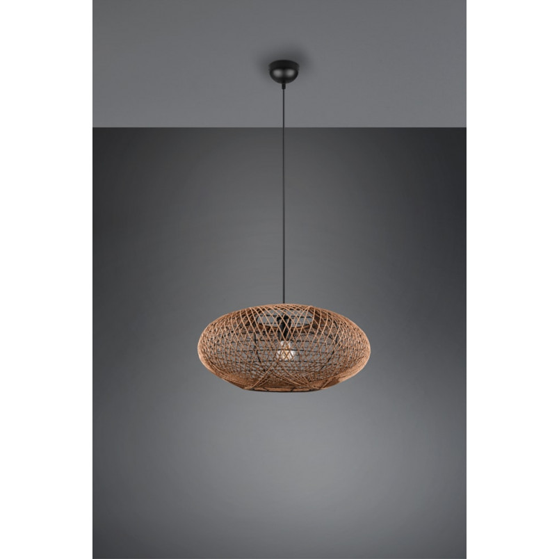 Lampa wisząca rattanowa Hedda | Trio - Brązowa, Boho | Kup online