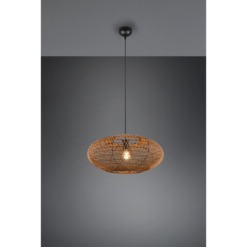 Lampa wisząca rattanowa Hedda | Trio - Brązowa, Boho | Kup online