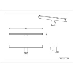 Kinkiet Lino LED czarny 40cm | Trio - Oświetlenie łazienkowe