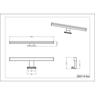 Kinkiet Lino LED czarny 40cm | Trio - Oświetlenie łazienkowe