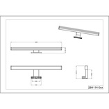 Kinkiet Lino LED czarny 40cm | Trio - Oświetlenie łazienkowe