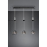 Lampa Wisząca LED Franklin Trio | Nowoczesny Design