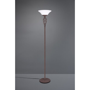 Lampa podłogowa Rustica 55 | Trio - Miedziano-biała, Klasyczna