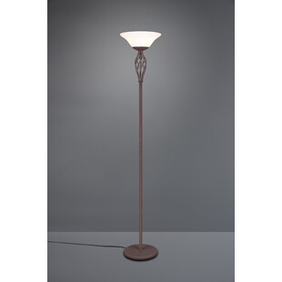 Lampa podłogowa Rustica 55 | Trio - Miedziano-biała, Klasyczna