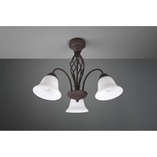 Plafon szklany Rustica | Trio - 55cm, miedziano-biały
