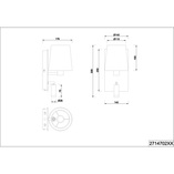 Kinkiet Marriot - nowoczesny design, biały abażur | Trio